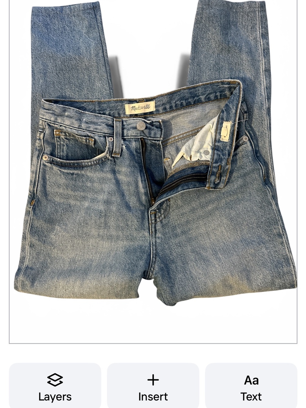 Madewell Straight Leg Jeans in Light Blue Denim